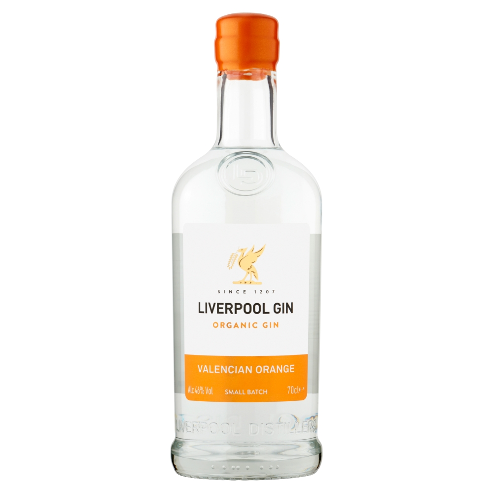 Liverpool Gin Organic Gin Valencian Orange 70cl Ale and Beer Supplies