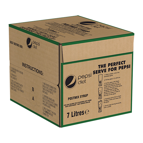 Diet Pepsi Cola 7L Bag In Box Ale and Beer Supplies